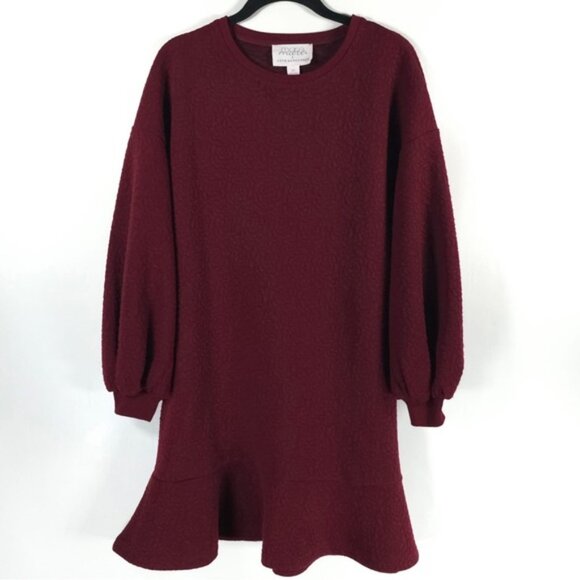 ANTHROPOLOGIE Mare Mare Odila Rose Quilted Mini Dress Burgundy Size XS - Picture 1 of 16